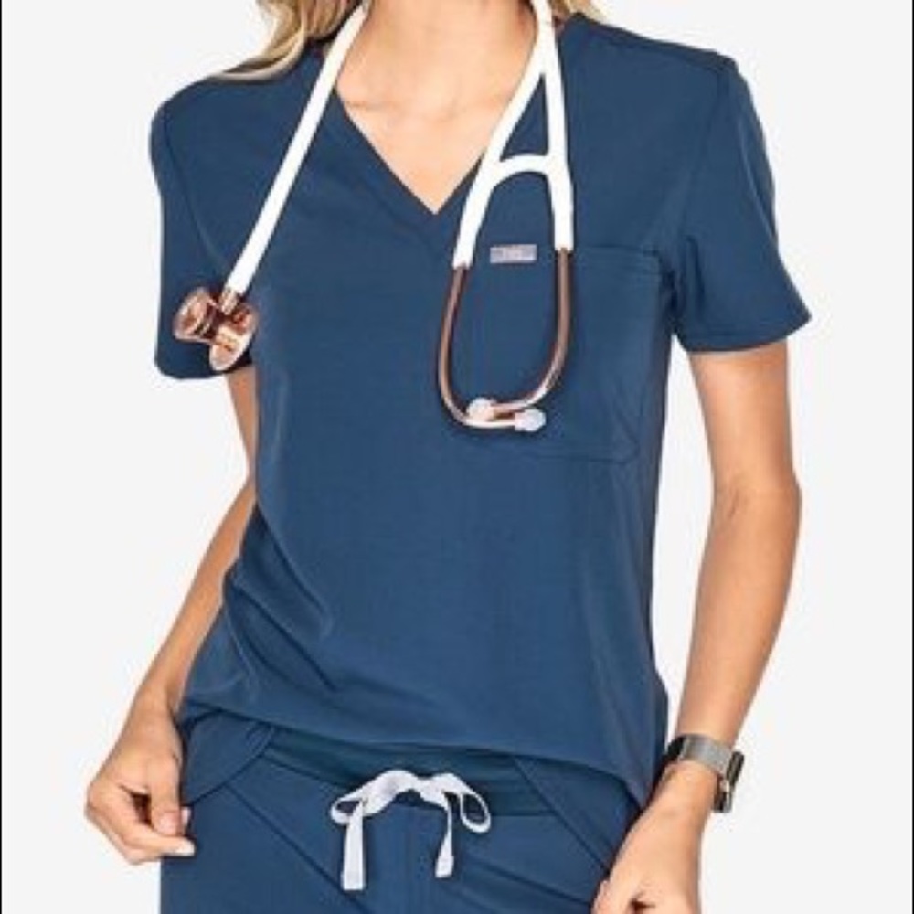 XXS Figs Catarina Scrub Top - Dark Harbor